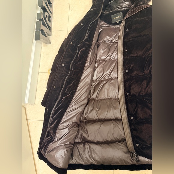 Massimo Dutti Dark Brown Puffer Jacket - Picture 10 of 11